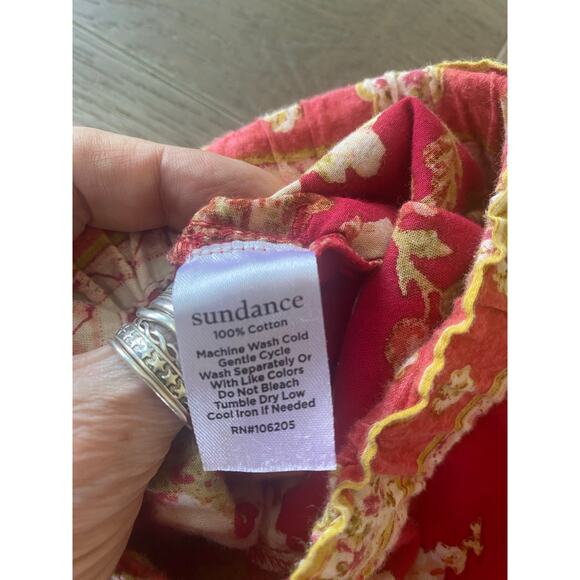Sundance Leia Reef Pull-On Pants Floral Cropped Drawstring Pockets Medium - Picture 7 of 7